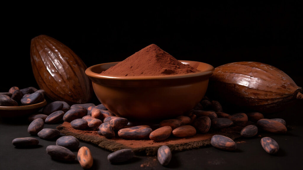 Chocolate em diversas formas e processos para simbolizar os produtos da indústria do chocolate brasileiro.