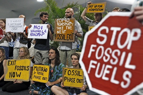 Movimentação de manifestantes na COP30, em foto de Bruno Peres para a Agência Brasil